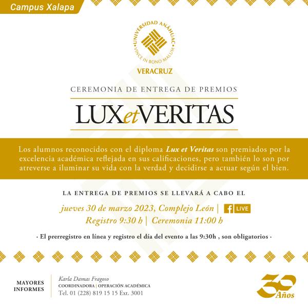 Ceremonia de Entrega de Premios Lux et Veritas