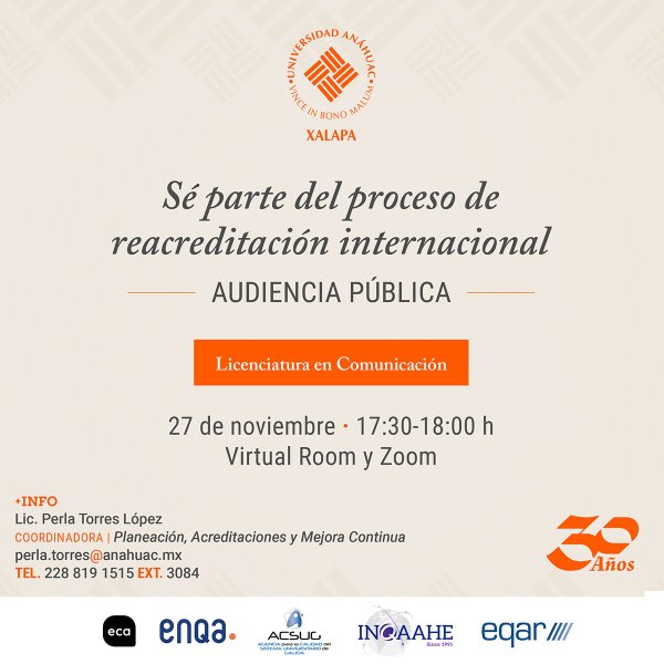 Ver en pantalla completa Reacreditación Internacional ACSUG: Audiencia Pública de Comunicación