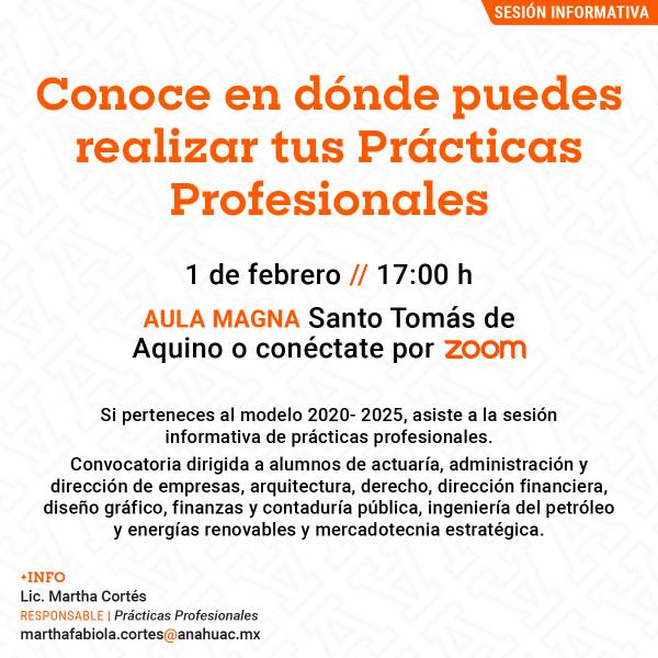 Sesión Informativa de Prácticas Profesionales