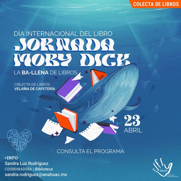 Ver en pantalla completa Jornada Moby Dick: Colecta de Libros