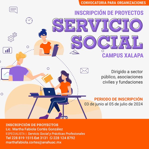 Ver en pantalla completa Servicio Social: Convocatoria para Organizaciones