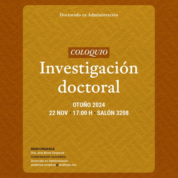 Ver en pantalla completa Coloquio de Investigación Doctoral