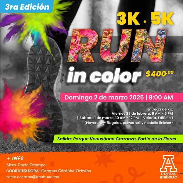 Ver en pantalla completa Run In Color: Tercera Edición