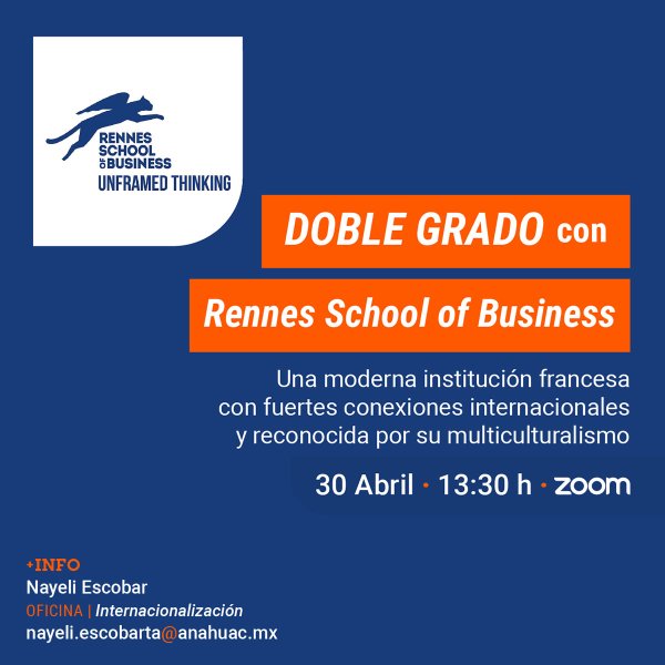 Ver en pantalla completa DOBLE GRADO con Rennes School of Business