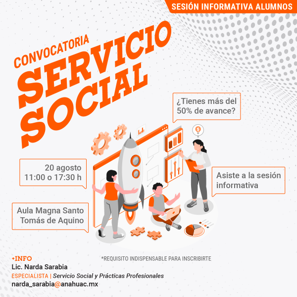 Ver en pantalla completa Servicio Social: Convocatoria para Alumnos