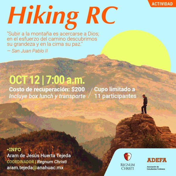 Ver en pantalla completa Hiking RC x ADEFA