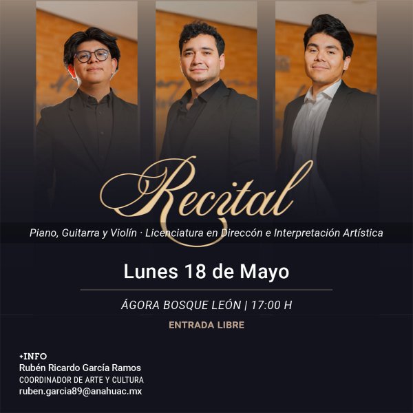 Recital de Alumnos de la Licenciatura en Dirección e Interpretación Artística
