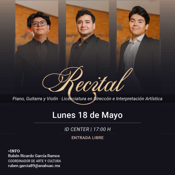 Recital de Alumnos de la Licenciatura en Dirección e Interpretación Artística